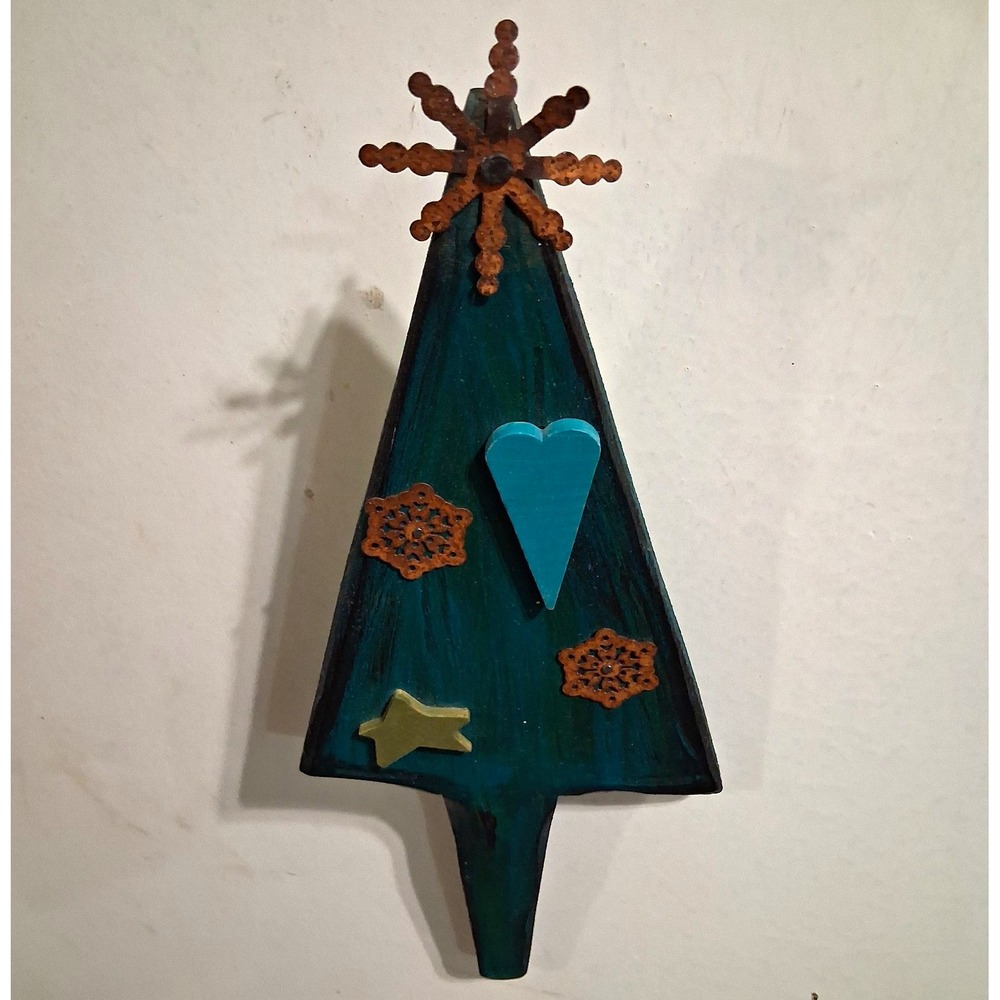 Don Drumm Studios Handmade Christmas Tree Rustic Wall Ornament Wood/Metal 2016